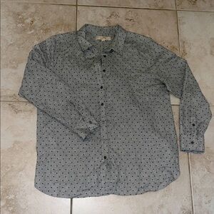 LOFT dotted relaxed lightweight everyday shirt size L